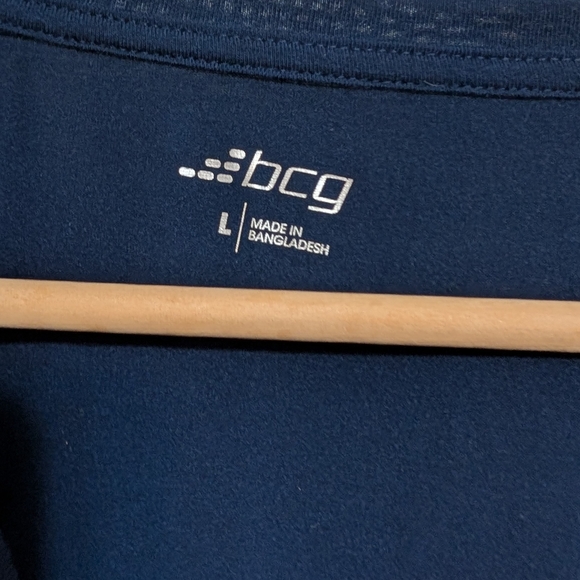 BCG Women’s Colorblock Long Sleeve Activewear Top - Navy & Grey - Size L - Picture 4 of 5